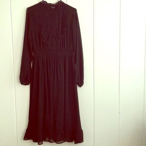 Torrid Goth Chiffon Maxi Midi Dress 0x